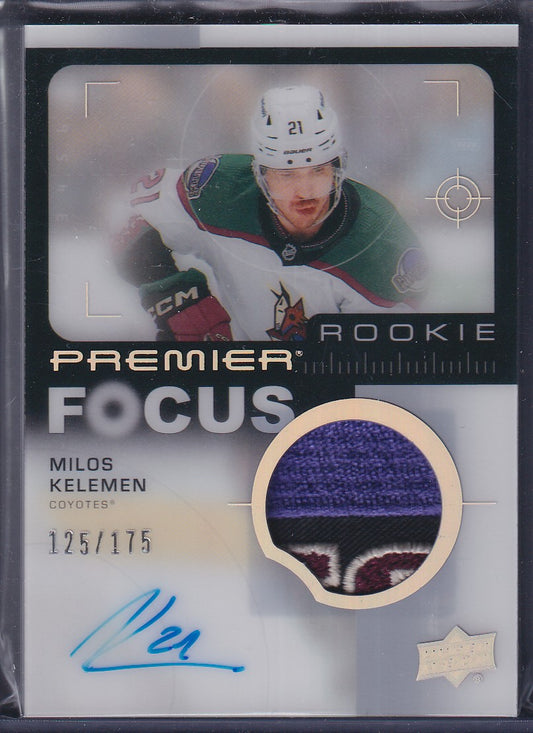 MILOS KELEMEN - 2023 Upper Deck Premier Focus Rookie Auto Patch #PFR-MK, /175