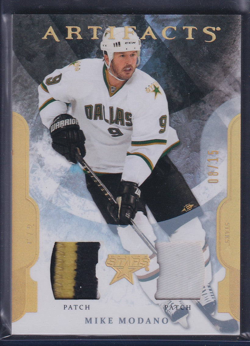 MIKE MODANO - 2011 Upper Deck Artifacts Dual Patch #90, /15
