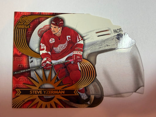 STEVE YZERMAN - 1997 Pacific Omega Game Face Die Cut #8
