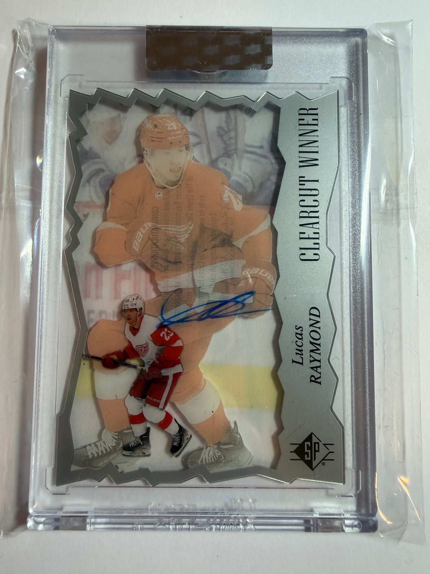 LUCAS RAYMOND - 2021 Upper Deck Clear Cut Winner Rookie Auto #CW-LR, SSP