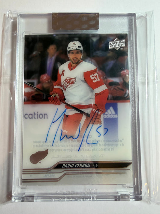 DAVID PERRON - 2023 Upper Deck Clear Cut Auto #CC-DP