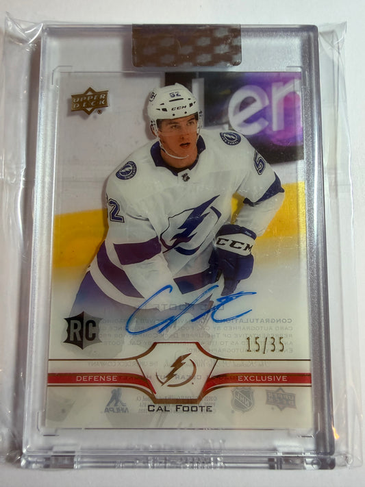 CAL FOOTE - 2020 Upper Deck Clear Cut Rookie Auto EXCLUSIVES #CC-CF, /35