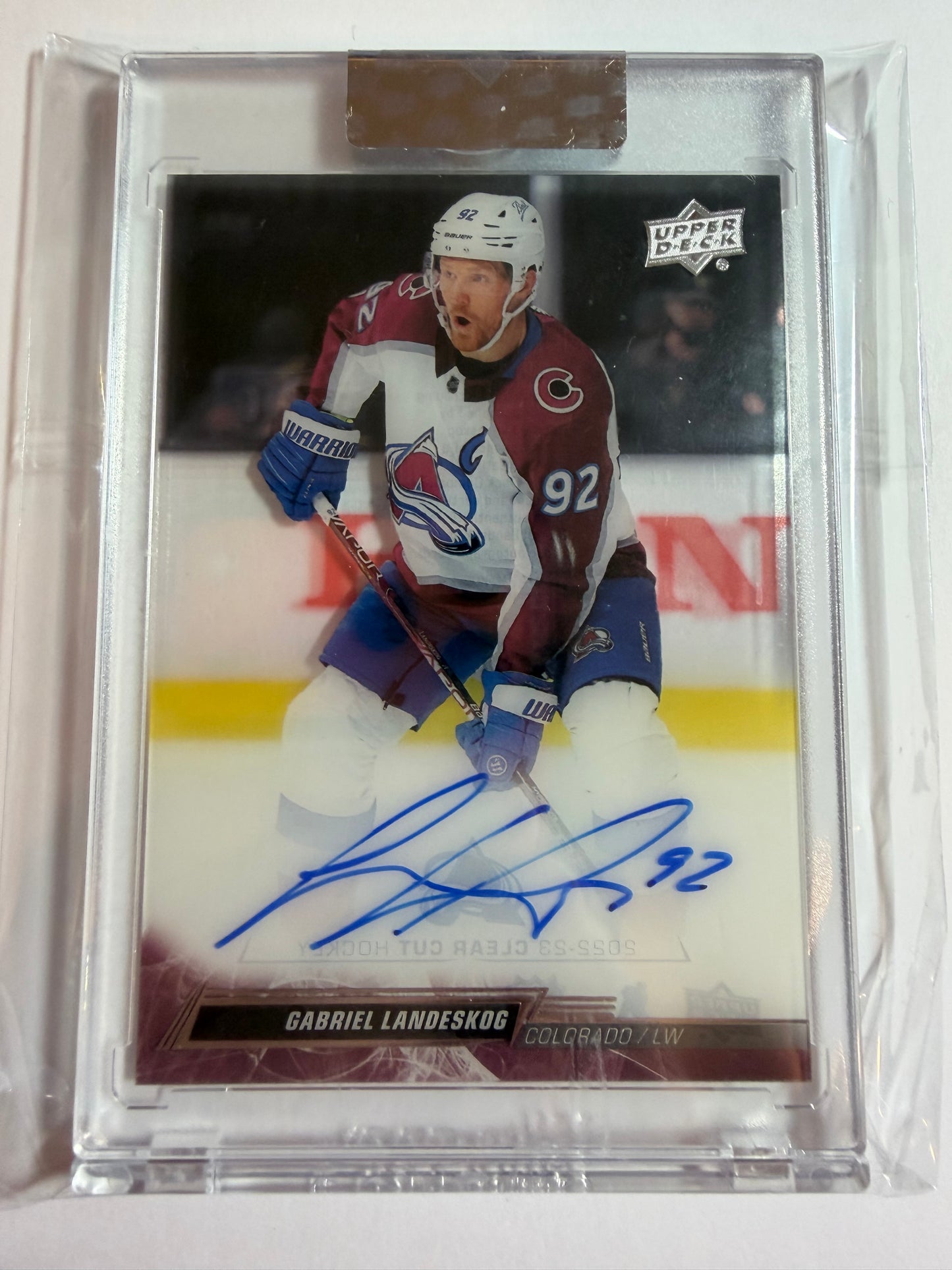GABRIEL LANDESKOG - 2022 Upper Deck Clear Cut Auto #CC-GL