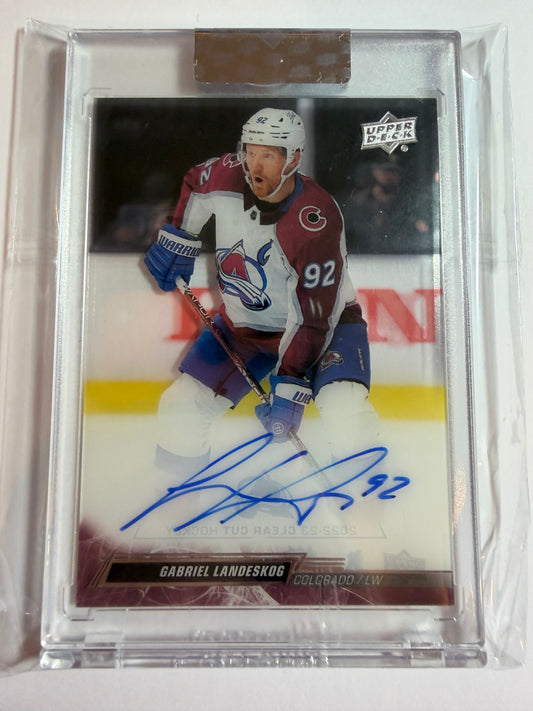 GABRIEL LANDESKOG - 2022 Upper Deck Clear Cut Auto #CC-GL