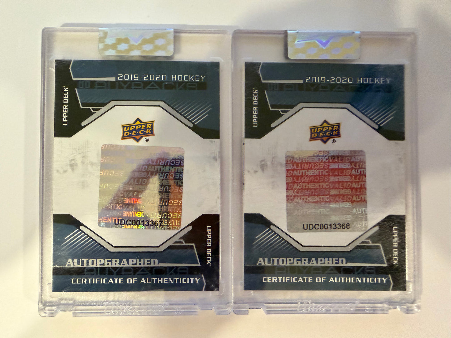 DOMINIK HASEK - 2019 Upper Deck SPx Buybacks Auto, with certificate 1/2 and 2/2