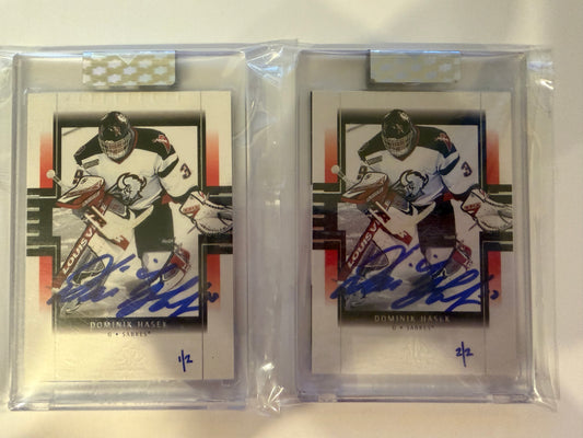 DOMINIK HASEK - 2019 Upper Deck SPx Buybacks Auto, with certificate 1/2 and 2/2