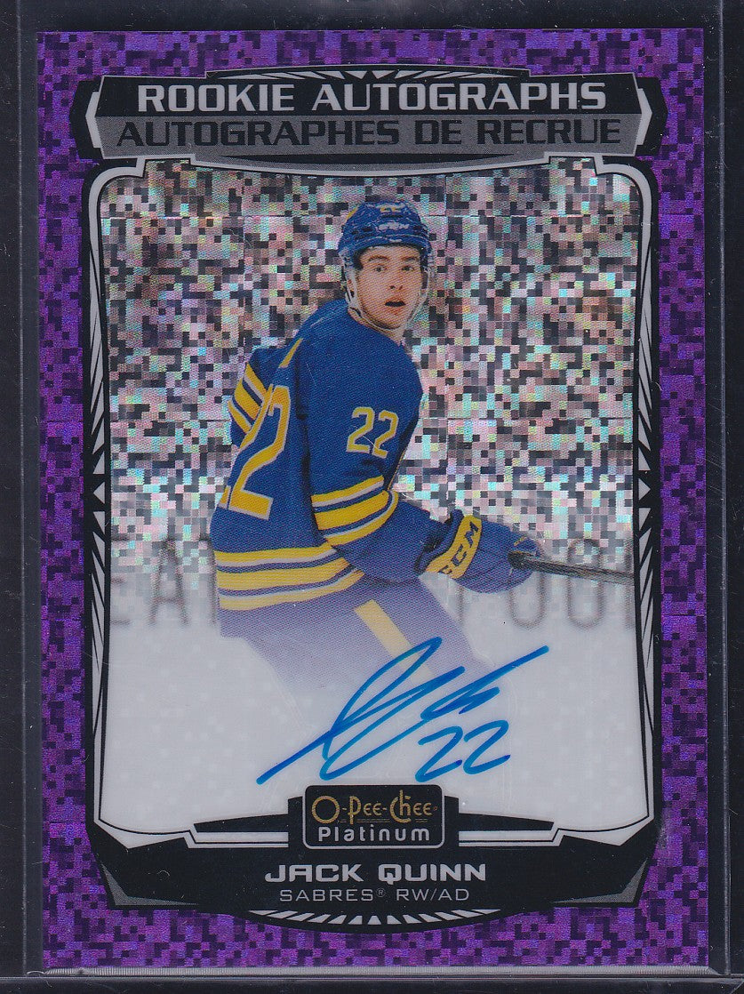 JACK QUINN - 2022 O-Pee-Chee Platinum Rookie Autographs VIOLET PIXELS #R-JQ, /99