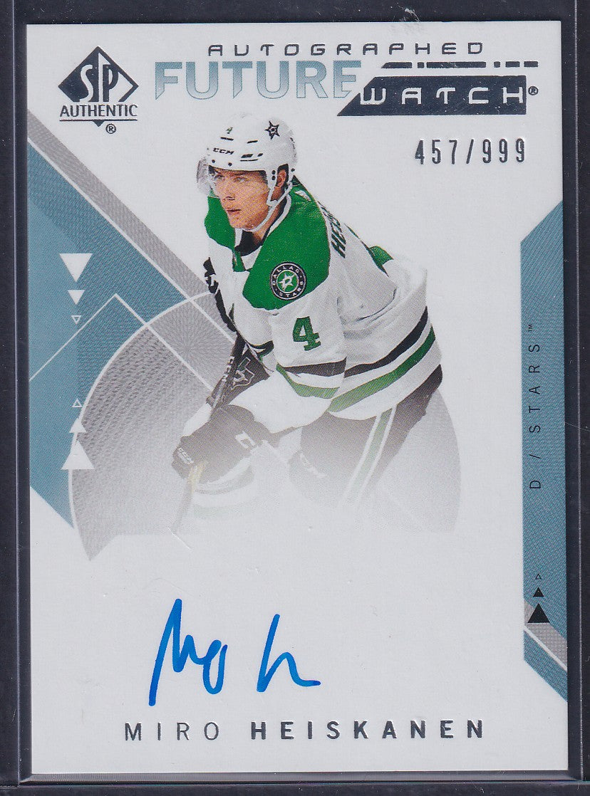 MIRO HEISKANEN - 2018 SP Authentic Future Watch Auto #191, /999