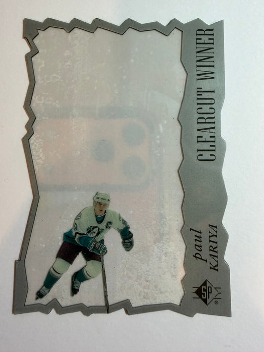 PAUL KARIYA - 1996 Upper Deck SP Clearcut Winner Die Cut #CW5