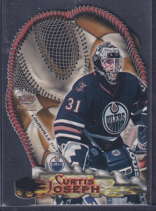 CURTIS JOSEPH - 1997 Pacific Paramount Glove Side Laser Cuts #8