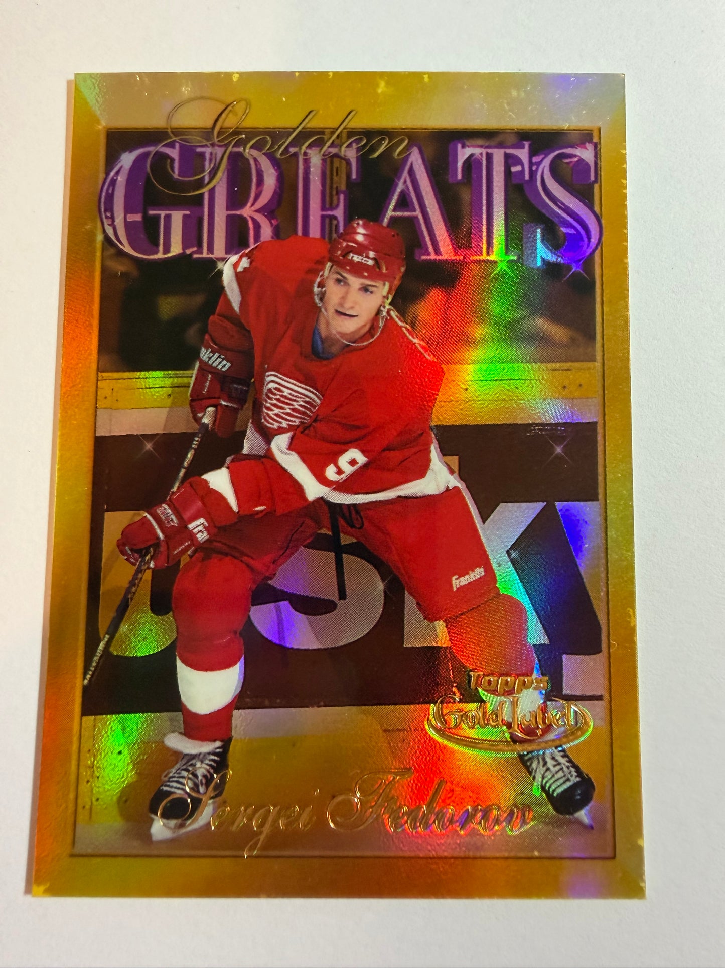 SERGEI FEDOROV - 2000 Topps Gold Label Golden Greats (Corner) #GGII