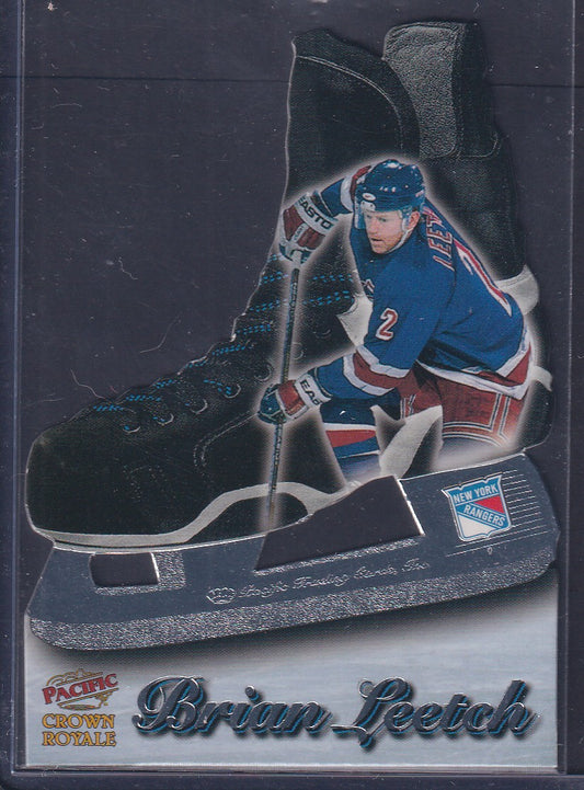 BRIAN LEETCH - 1997 Pacific Crown Royale Blades of Steel Die Cut #15