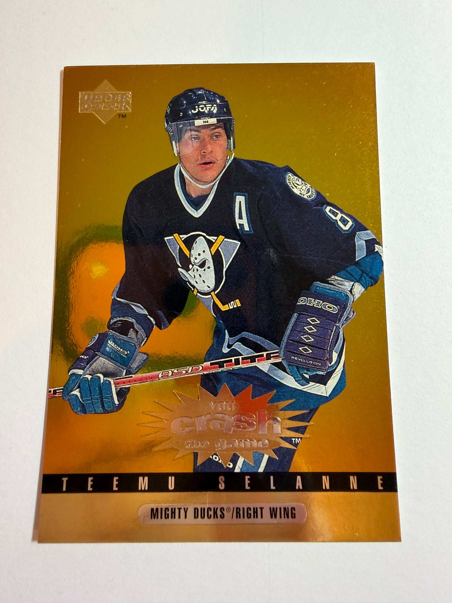 TEEMU SELANNE - 1997 UD Collector's Choice You Crash the Game GOLD #CR8 (corner)