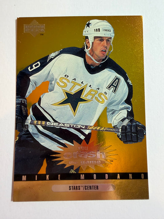MIKE MODANO - 1997 Collector's Choice You Crash the Game GOLD #CR2