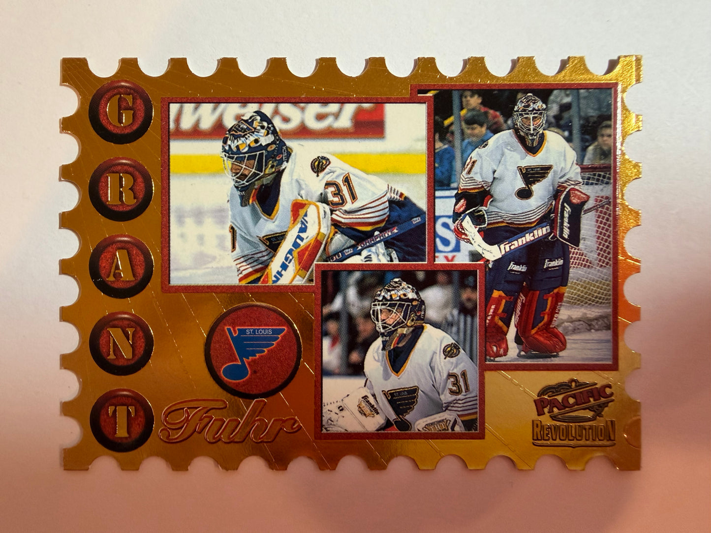 GRANT FUHR - 1997 Pacific Revolution Return to Sender Die Cut #17