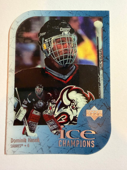 DOMINIK HASEK - 1997 Upper Deck Ice Champions Die Cut #IC5