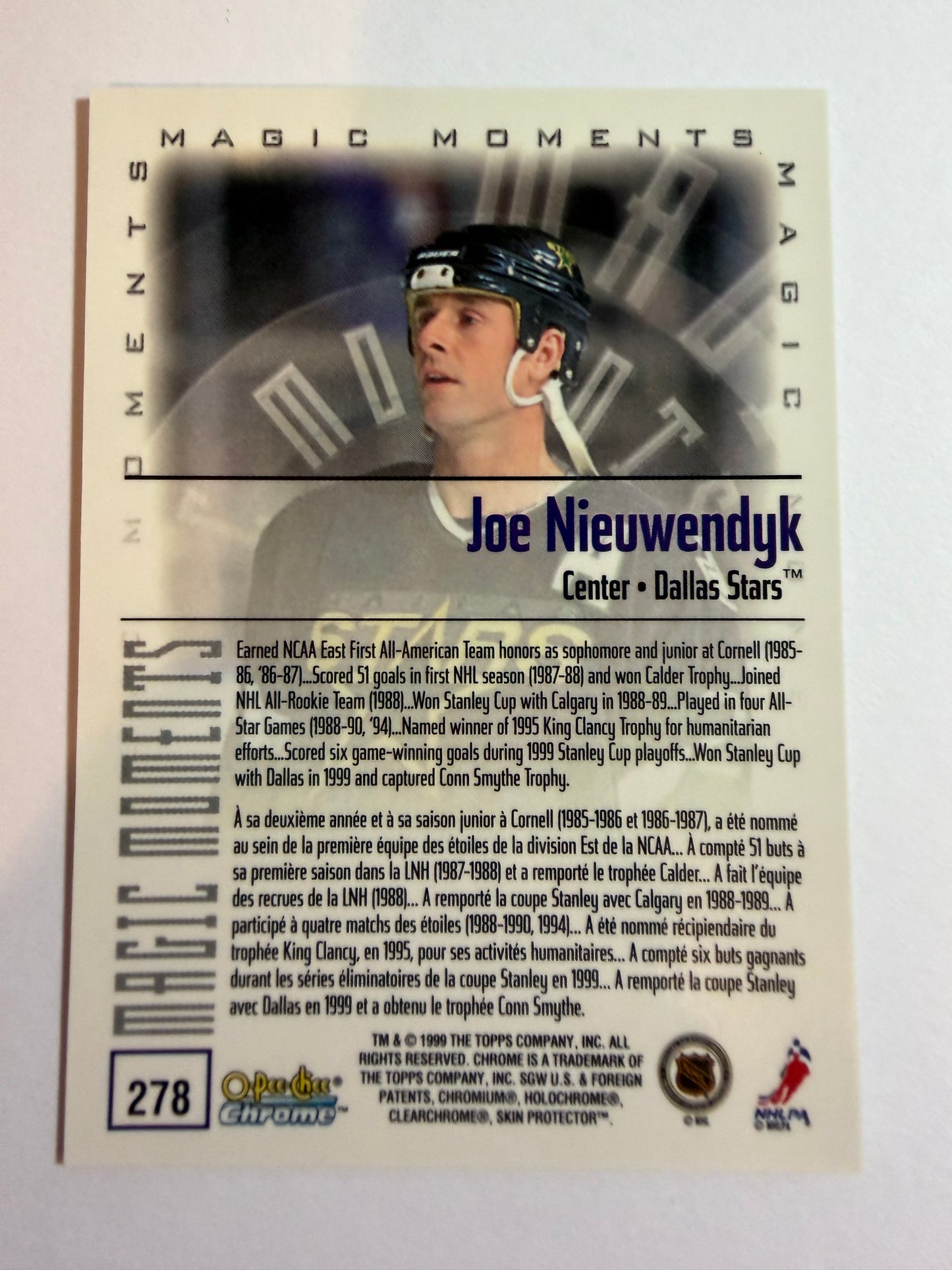 JOE NIEUWENDYK - 1999 O-Pee-Chee Chrome Magic Moments #278