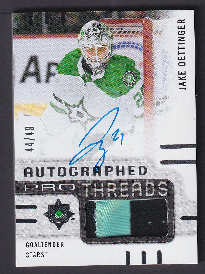 JAKE OETTINGER - 2024 Upper Deck Ultimate Autographed Pro Threads #PT-JO, /49