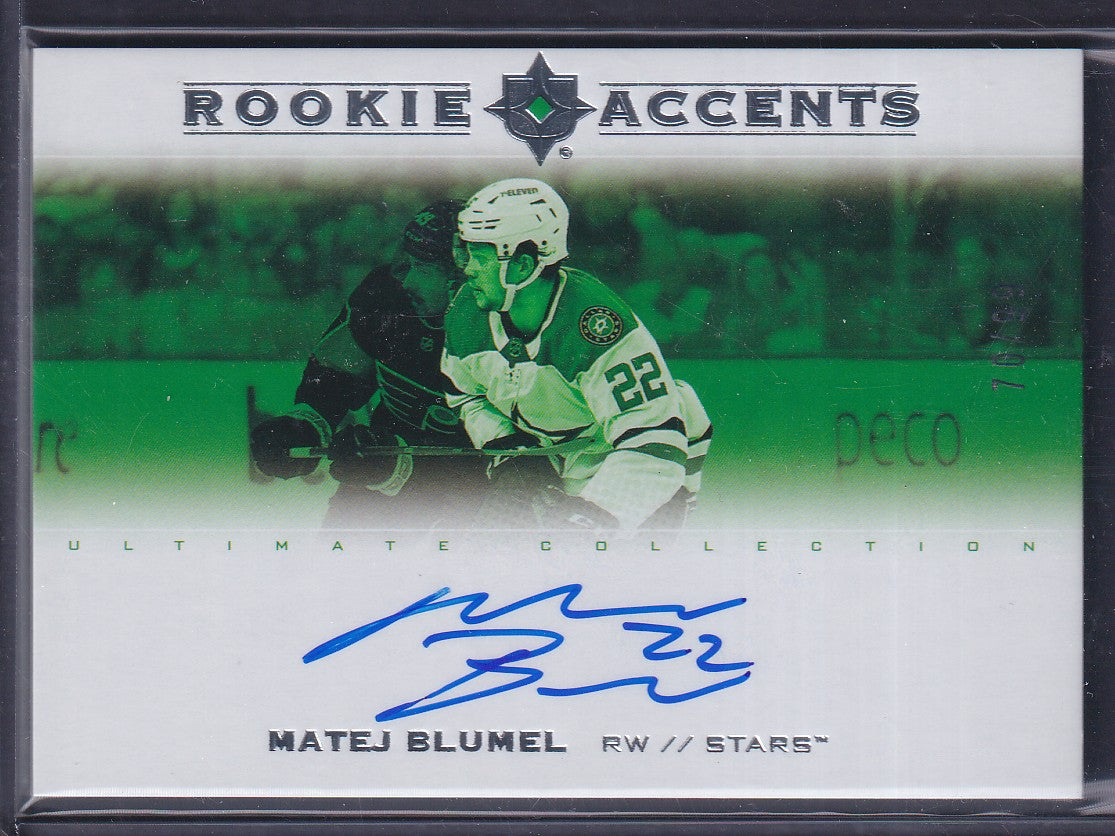 MATEJ BLUMEL - 2022 Upper Deck Ultimate Rookie Accents Auto #RA-BL