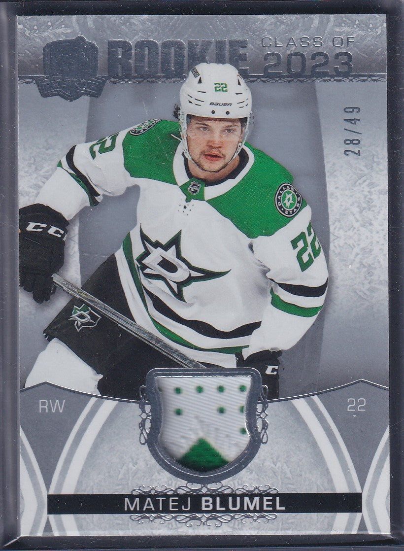 MATEJ BLUMEL - 2022 Upper Deck The Cup Rookie Class of 2023 Patch #2023-MG, /49