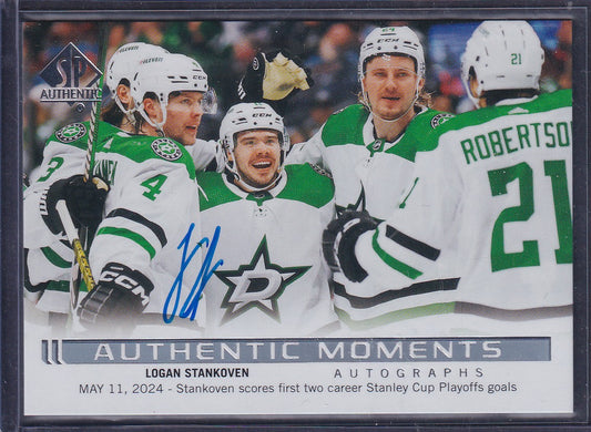LOGAN STANKOVEN - 2024 SP Authentic Authentic Moments Rookie Auto #AM-LS