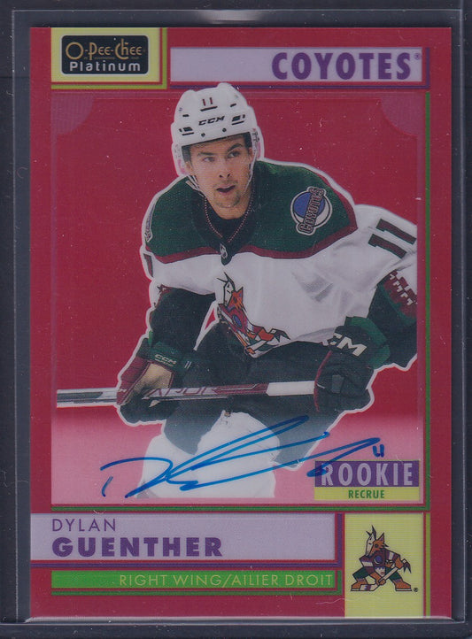 DYLAN GUENTHER - 2022 O-Pee-Chee Platinum RED AUTO Rookie #R-98