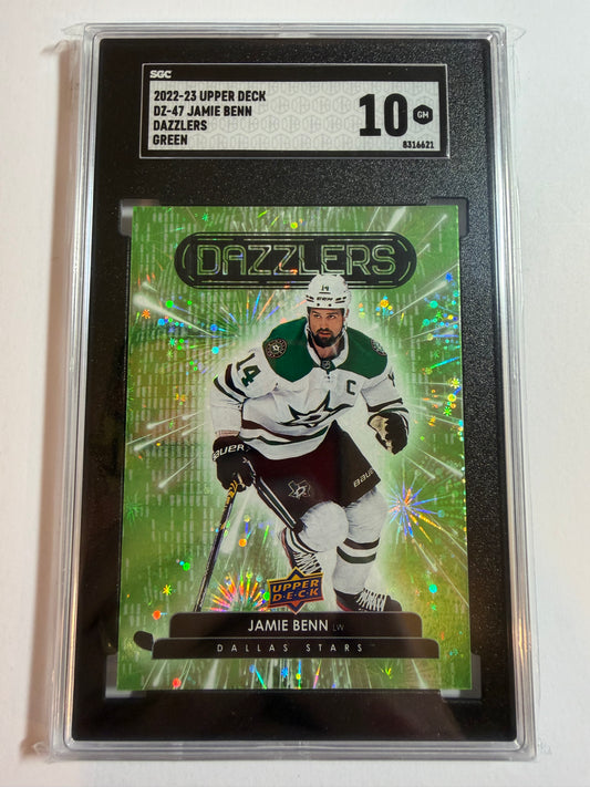 JAMIE BENN - 2022 Upper Deck Dazzlers Green #DZ-47, SGC 10