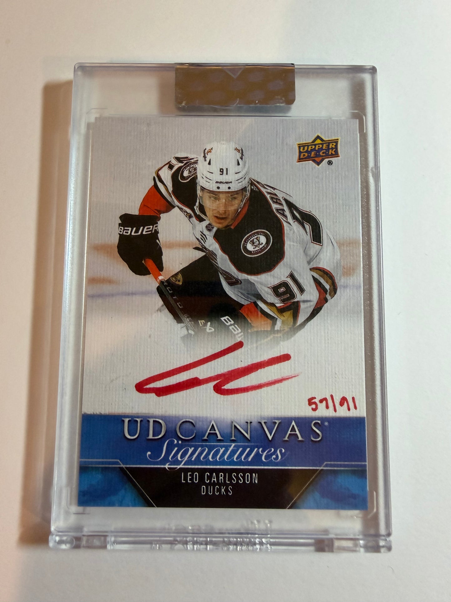 LEO CARLSSON - 2023 UD Clear Cut Canvas Signatures Rookie Auto #CS-LC, /91