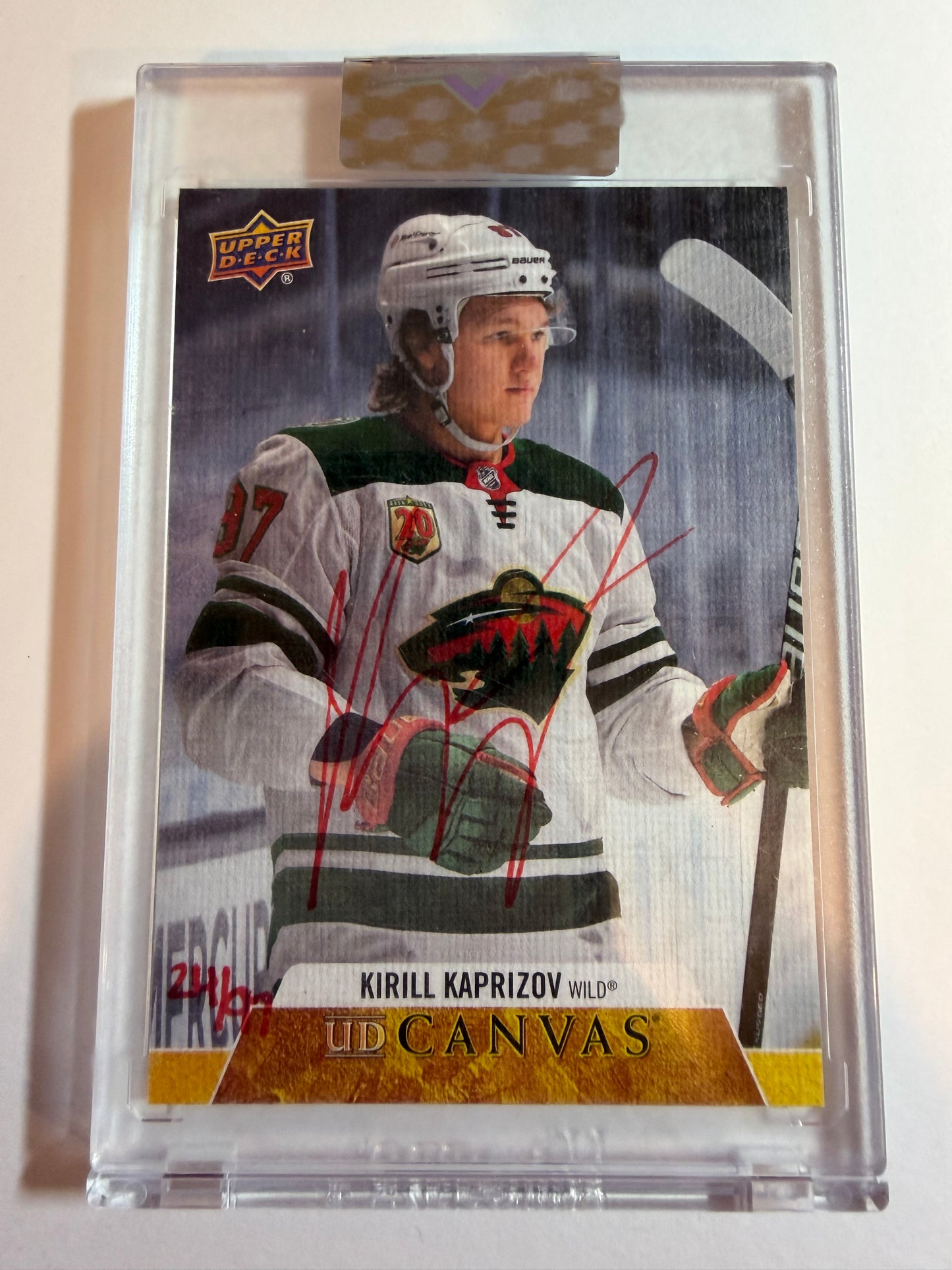KIRILL KAPRIZOV - 2020 UD Canvas Rookie Red Auto #CS-KK, /97