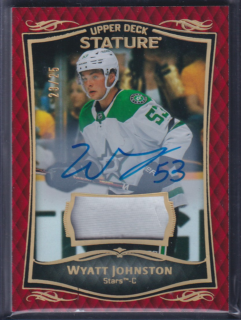WYATT JOHNSTON - 2023 Upper Deck Stature Auto Patch #25, /25