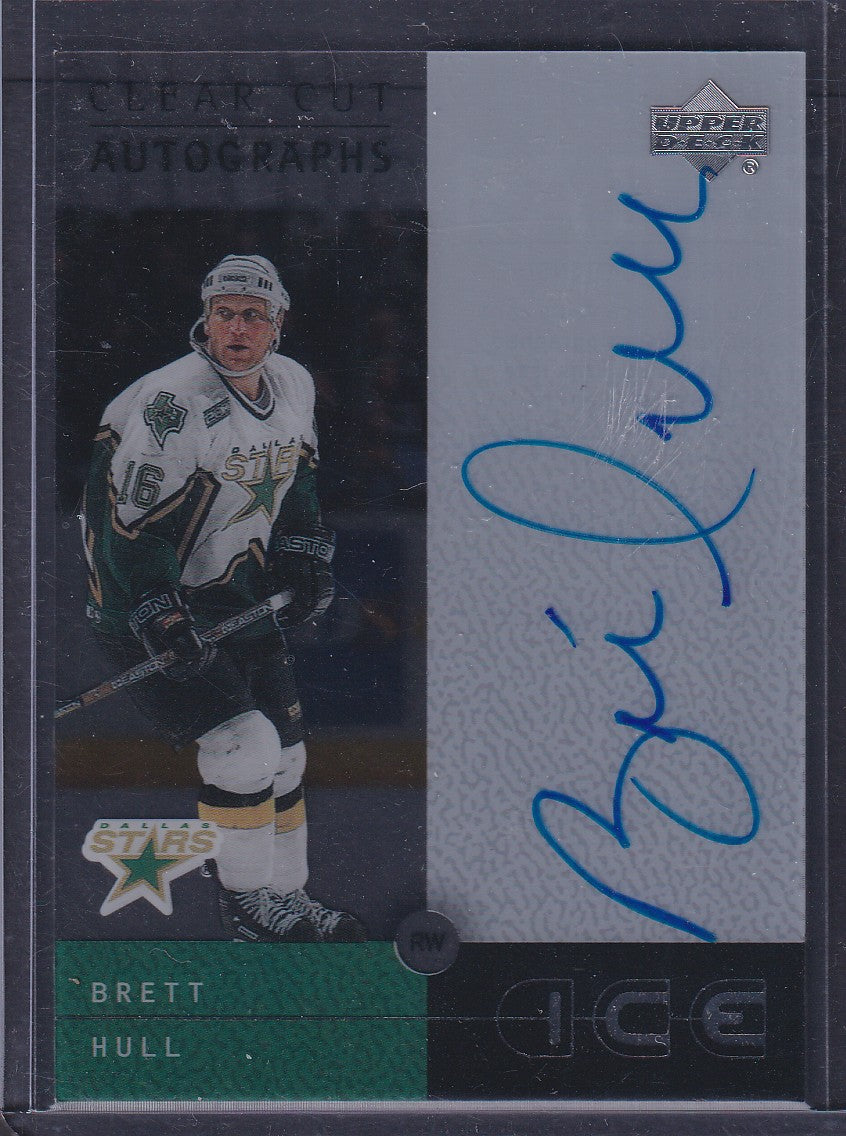 BRETT HULL - 2000 Upper Deck Ice Clear Cut Autographs #BH
