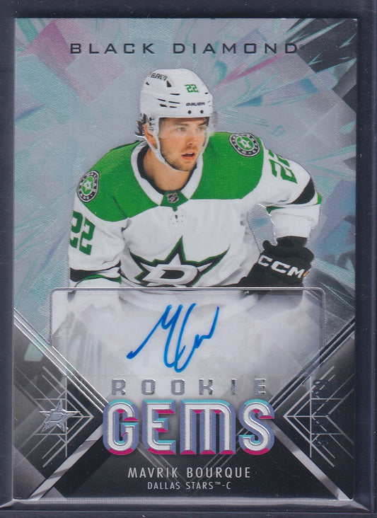 MAVRIK BOURQUE - 2024 Black Diamond Rookie Gems Auto #RGS-MB, /199