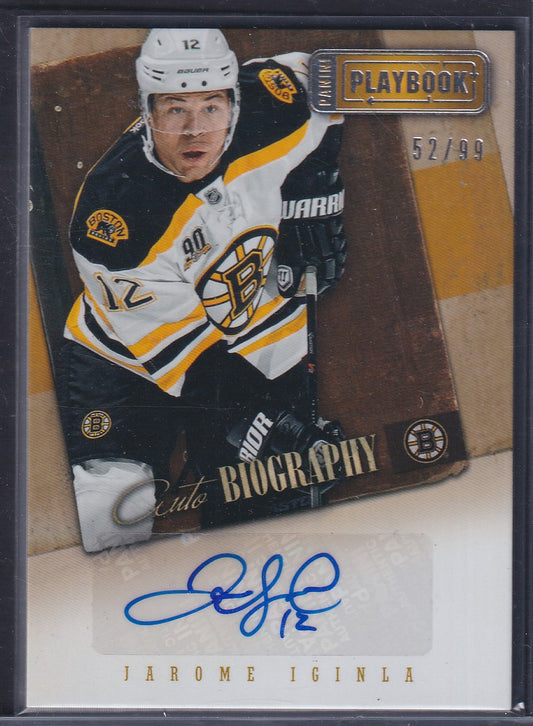 JAROME IGINLA - 2013 Panini Playbook Auto Biography #AU-JI, /99