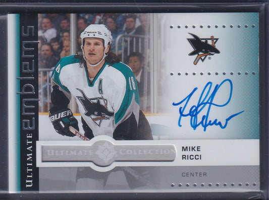 MIKE RICCI - 2024 UD Ultimate Emblems Auto #UE-MR