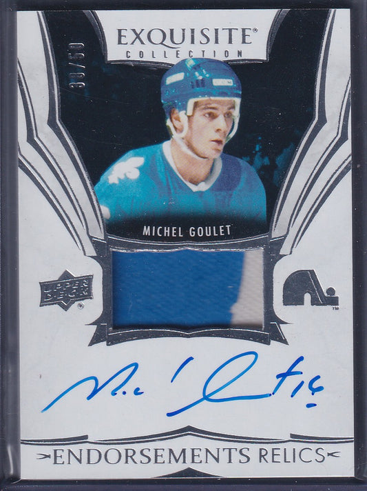 MICHEL GOULET - 2024 UD Exquisite Endorsement Relics Auto Patch #ER-MG, /50