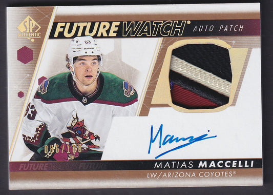 MATIAS MACCELLI - 2022 SP Authentic Future Watch Auto Patch #FWAP-MM, /100