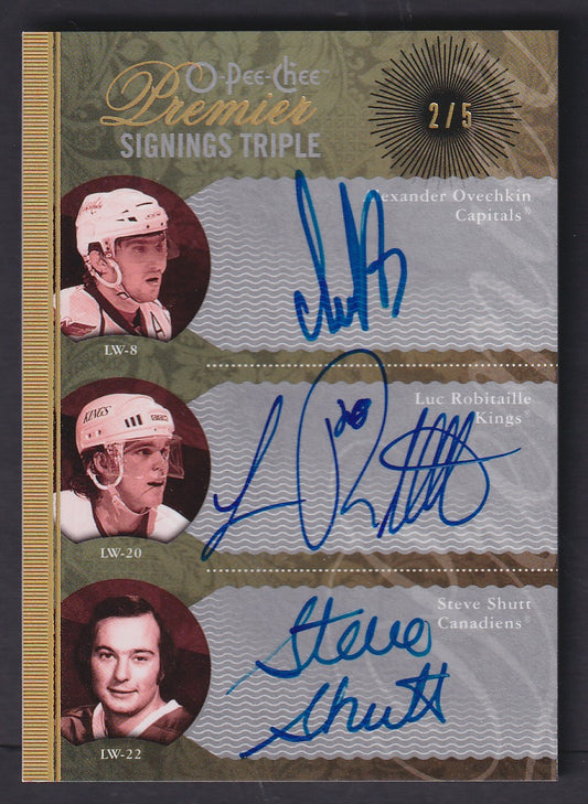 OVECHKIN / ROBITAILLE / SHUTT - 2009 O-Pee-Chee Premier Triple Auto #PS3-ORS, /5