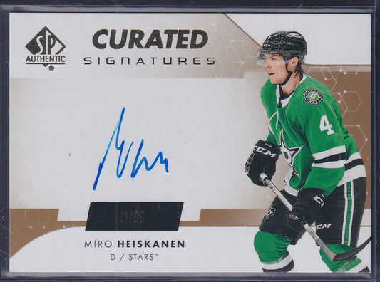 MIRO HEISKANEN - 2022 SP Authentic Curated Signatures Auto #SPC-MH, /99