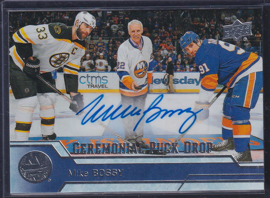 MIKE BOSSY - 2016 Upper Deck Ceremonial Puck Drop Auto #CPD-10, SSP