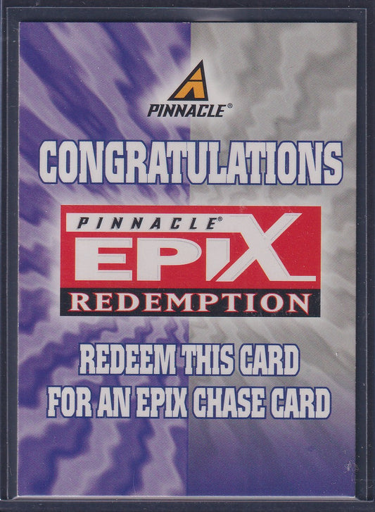 1997 Pinnacle Epix GAME Promo Redemption Card