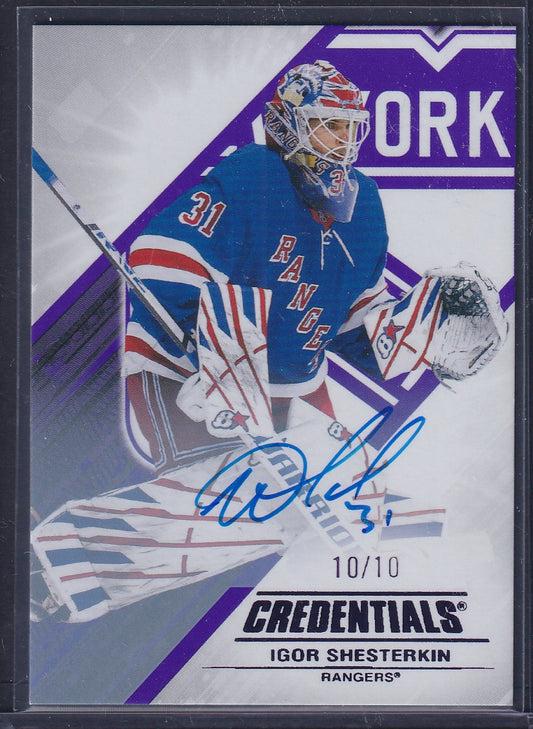IGOR SHESTERKIN - 2024 Upper Deck Credentials PURPLE Autograph #31, /10