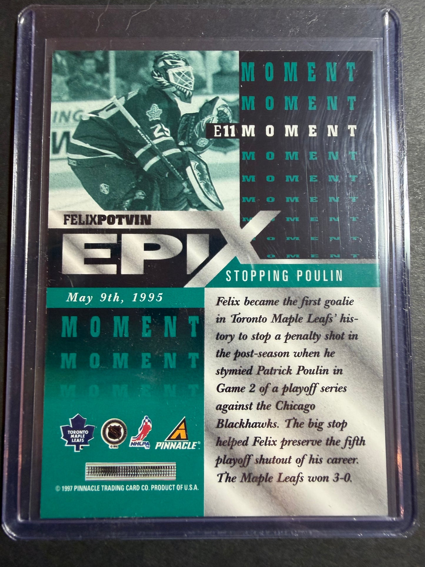 FELIX POTVIN - 1997 Pinnacle Epix COMPLETE SET, w/ Moment, Season, Game, Play