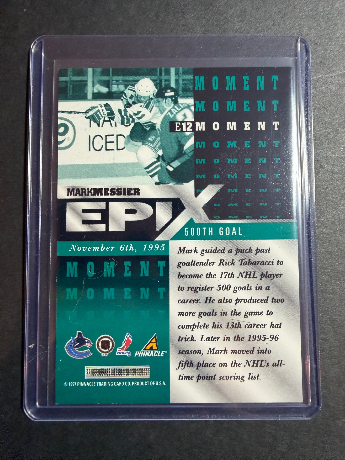 MARK MESSIER - 1997 Pinnacle Epix COMPLETE SET, w/ Moment, Season, Game, Play