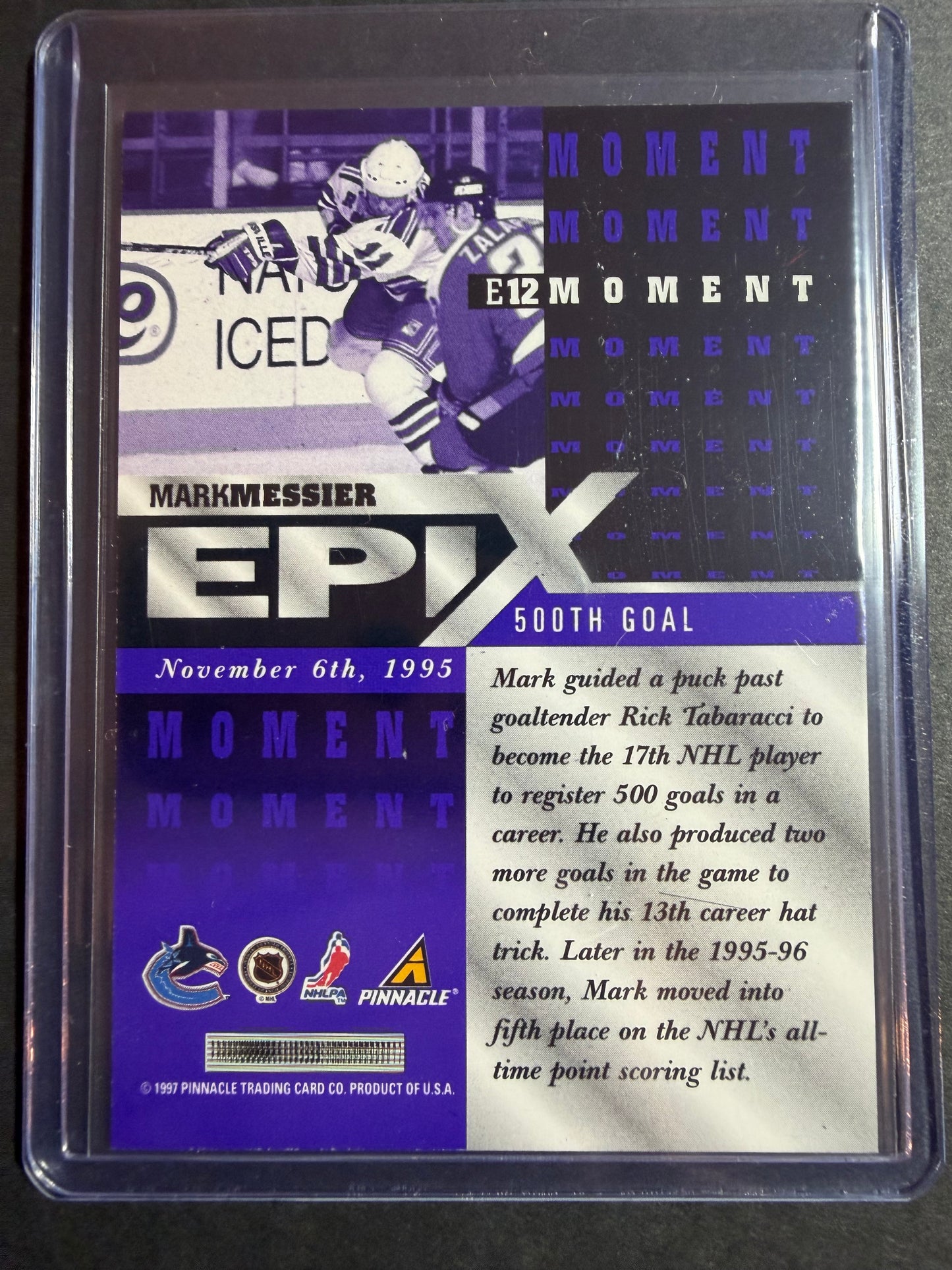MARK MESSIER - 1997 Pinnacle Epix COMPLETE SET, w/ Moment, Season, Game, Play