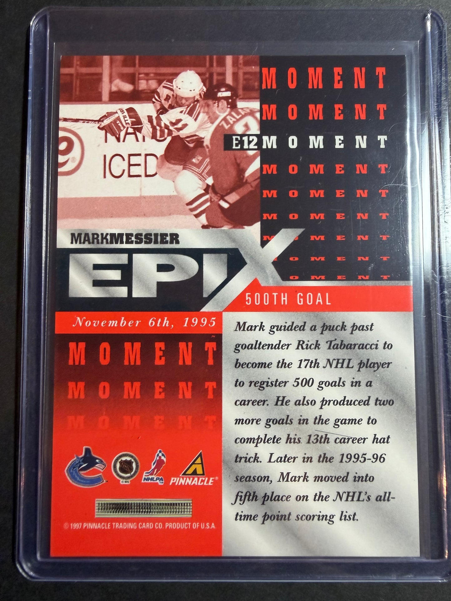 MARK MESSIER - 1997 Pinnacle Epix COMPLETE SET, w/ Moment, Season, Game, Play