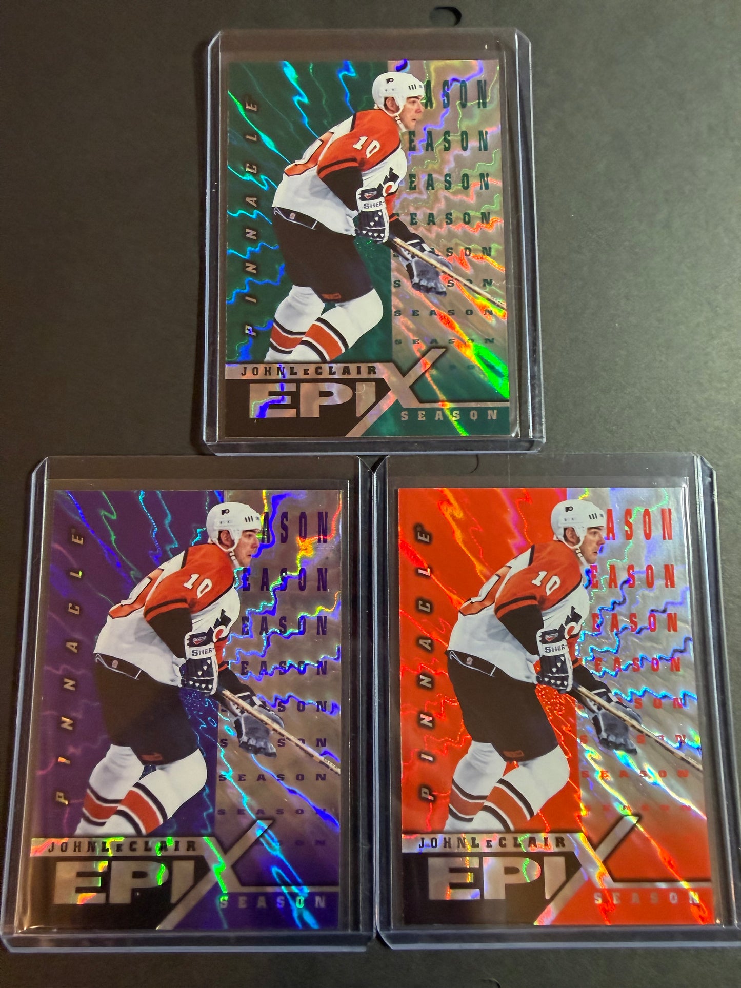 JOHN LECLAIR - 1997 Pinnacle Epix COMPLETE SET, w/ Moment, Season, Game, Play