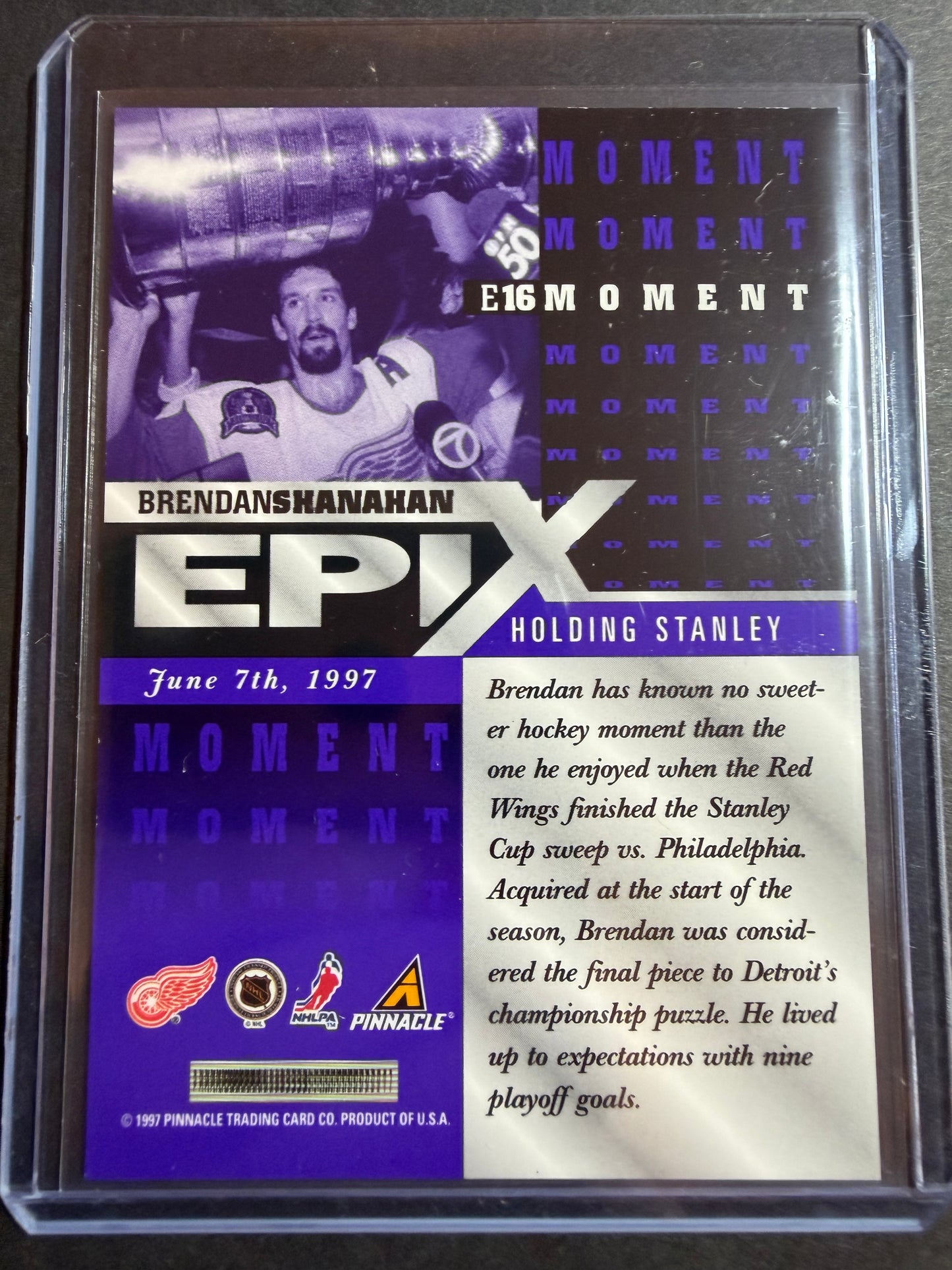 BRENDAN SHANAHAN 1997 Pinnacle Epix COMPLETE SET, w/ Moment, Season, Game, Play