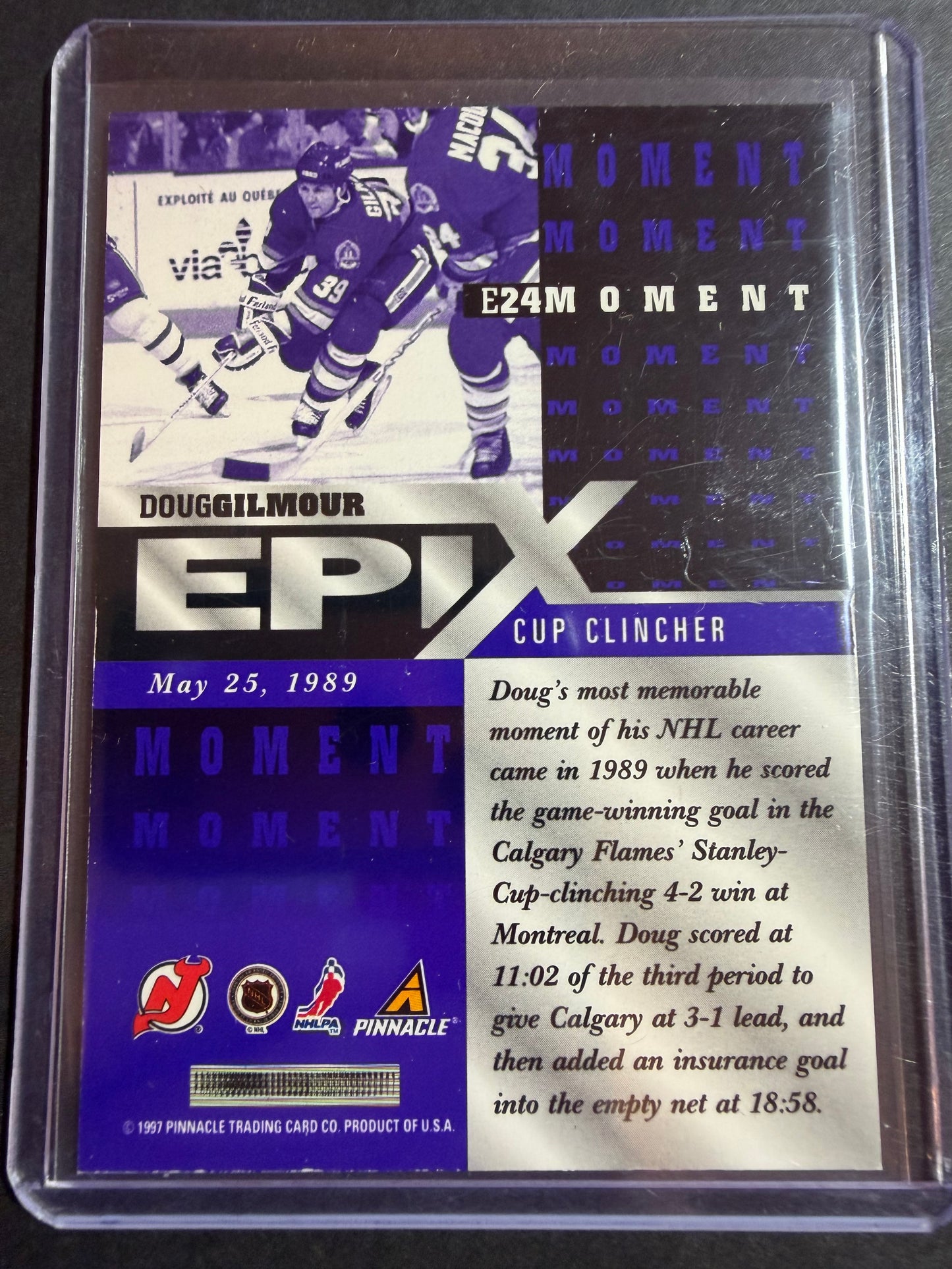DOUG GILMOUR, 1997 Pinnacle Epix COMPLETE SET, w/ Moment, Season, Game, Play