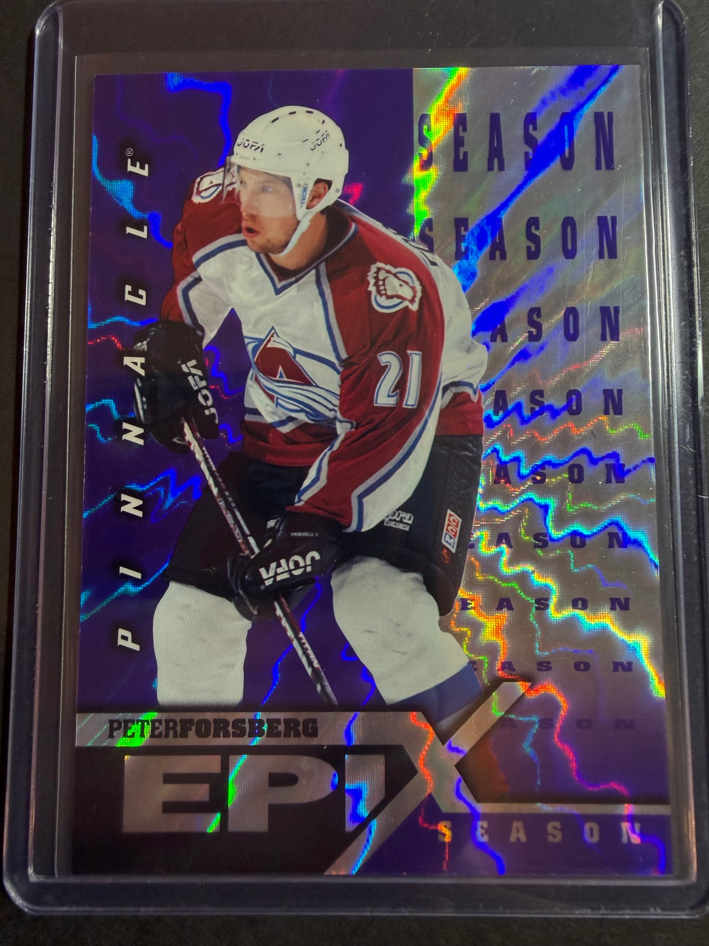 PETER FORSBERG - 1997 Pinnacle Epix COMPLETE SET, w/ Moment, Season, Game, Play