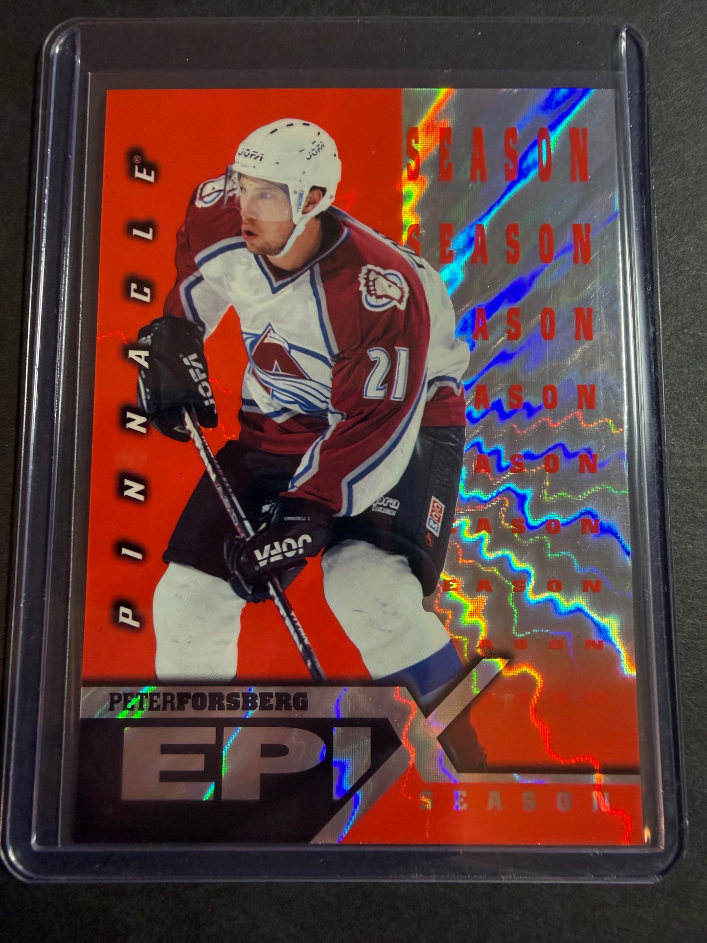 PETER FORSBERG - 1997 Pinnacle Epix COMPLETE SET, w/ Moment, Season, Game, Play